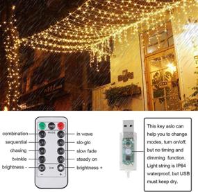 img 2 attached to Transform Your Space with SUPERNIGHT LED Curtain Lights - Warm White Twinkle Lights for Bedroom, Wedding, Parties, Christmas & Decorations (9.8 x 9.8 ft, 300LEDs, 8 Modes)