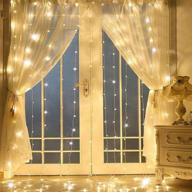 transform your space with supernight led curtain lights - warm white twinkle lights for bedroom, wedding, parties, christmas & decorations (9.8 x 9.8 ft, 300leds, 8 modes) логотип