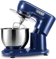 🍰 aifeel stand mixer: powerful 800w electric dough mixer with 4.3 qt bowl - retro blue color - whisk, dough hook, beater included логотип