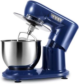 img 4 attached to 🍰 Aifeel Stand Mixer: Powerful 800W Electric Dough Mixer with 4.3 QT Bowl - Retro Blue Color - Whisk, Dough Hook, Beater Included