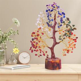 img 3 attached to 🌳 Natural Healing 7 Chakra Tree of Life Stone Decor - Premium Meditation Crystal Decorations for Home, Wealth Fortune, and Spiritual Gifts - Feng Shui Housewarming Gift for Calming Décor - Seven Chakra Tree