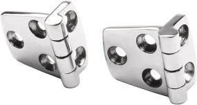 img 3 attached to 🔐 Premium Quality MIZUGIWA Shortside Offset Hinges - Marine Heavy Duty 316 Stainless Steel - 1-1/2&#34; x 2-1/4&#34; Pair