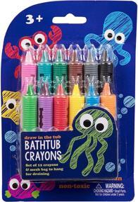 img 4 attached to 🛁 Bath Crayons Super Set - 12 Vibrant Draw in The Tub Colors with Bathtub Mesh Bag: Create Artistic Fun for Kids