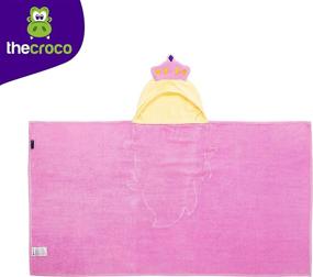 img 1 attached to 👶 TheCroco Premium Hooded Towel for Kids: Softest 100% Cotton, Highly Absorbent & Thick, Extra Large Size