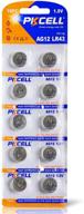 ⌚ pack of 10 alkaline watch batteries lr43 sr43sw ag12 1.5v - ideal for thermometers logo