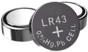 img 1 attached to ⌚ Pack of 10 Alkaline Watch Batteries LR43 SR43SW AG12 1.5V - Ideal for Thermometers