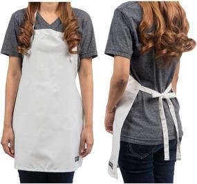 img 3 attached to 👩 GIDABRAND Chef & Art Apron for Kids – White Children's Apron – Perfect for Cooking, Baking, Painting, or Decorating Parties – Baking Wear for Ages 5-12 (White, 1)