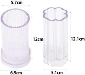 img 3 attached to 🕯️ Plastic Candle Molds Set of 2 – Pillar and Cylinder Stripe Mold for DIY Wedding Dinner Candle Making, Epoxy Casting, and Soap Molds – Optimal Candle Making Supplies