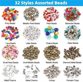 img 2 attached to Complete Jewelry Making Kit with Beads, Charms, 📿 and Tools - Perfect for Adults, Beginners, and Teens!
