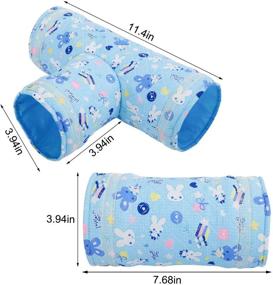 img 3 attached to 2-Pack Sparkfire Guinea Pig Tunnels and Tubes - Small Pet Play Tunnel Toys - Hideout Tunnel for Hedgehog, Hamster, Mice, Rats, Gerbil Rat, Squirrel