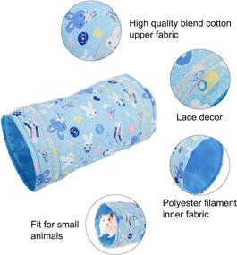 img 1 attached to 2-Pack Sparkfire Guinea Pig Tunnels and Tubes - Small Pet Play Tunnel Toys - Hideout Tunnel for Hedgehog, Hamster, Mice, Rats, Gerbil Rat, Squirrel