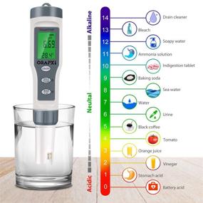 img 2 attached to 📊 ORAPXI Digital PH Tester for Water - Accurate PH Meter for Household Drinking Water, Hydroponics, Lab & Aquarium with 0.01pH Resolution and ATC