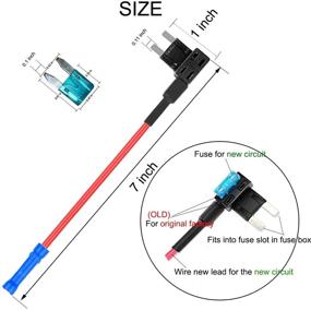 img 2 attached to MuHize Мини предохранитель-разветвитель: 12V держатель плавкого предохранителя и адаптер Add-a-Circuit с предохранителем 15 Ампер мини-ATM APM Blade (5 штук)