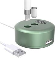 📱 timovo charging stand - ipad pencil charger with display screen & usb port - green logo