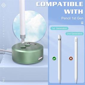 img 3 attached to 📱 TiMOVO Charging Stand - iPad Pencil Charger with Display Screen & USB Port - Green