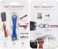 organize your keys hassle-free with keysmart compact key holder and keychain organizer - including expansion pack, quick disconnect, and bottle opener - available in blue логотип