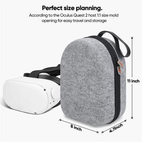 img 2 attached to BCHINER Design Carrying Case for Oculus Quest 2 – Travel and Home Storage Solution for Basic and Official Elite Versions of VR Gaming Headset and Touch Controllers, Including Accessories