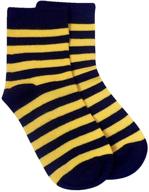 🧦 colorful bamboo socks for kids: rambutan fancy patterns, comfort toe seam, sizes us 13-2 logo