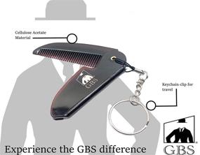 img 2 attached to 🧔 Handmade Saw-cut Men's Beard Mustache Folding Comb with Key Chain - Scalp Relaxation and Styling for All Hair Lengths - Compact Travel Size for Effortless Grooming: Polished and Fine-Toothed Comb