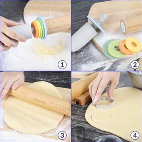 img 2 attached to 🥖 Geesta Adjustable Rolling Pin (17.3 Inches): Perfect for Baking Dough, Fondant, Pie Crust, and More!