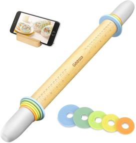 img 4 attached to 🥖 Geesta Adjustable Rolling Pin (17.3 Inches): Perfect for Baking Dough, Fondant, Pie Crust, and More!