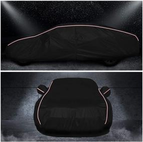 img 1 attached to 🚗 2020 Dodge Charger SXT RWD, GT RWD, SCAT Pack RWD, SCAT Pack Widebody RWD, Hellcat Widebody Car Cover – Black with Mirror Pockets