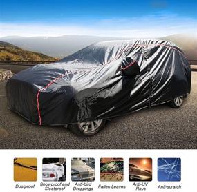 img 2 attached to 🚗 2020 Dodge Charger SXT RWD, GT RWD, SCAT Pack RWD, SCAT Pack Widebody RWD, Hellcat Widebody Car Cover – Black with Mirror Pockets