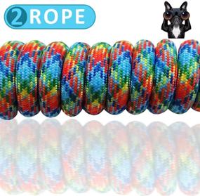 img 2 attached to 🐶 BTINESFUL Colorful Nylon Long Dog Leash Rope Training Lead – 15ft 30ft 50ft Check Cord – Outdoor, Yard, Beach Tacking Line