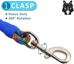 img 3 attached to 🐶 BTINESFUL Colorful Nylon Long Dog Leash Rope Training Lead – 15ft 30ft 50ft Check Cord – Outdoor, Yard, Beach Tacking Line