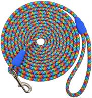 🐶 btinesful colorful nylon long dog leash rope training lead – 15ft 30ft 50ft check cord – outdoor, yard, beach tacking line logo