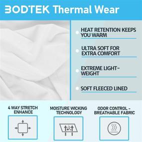 img 2 attached to Premium Fleece Lined Base Layer Bottom for Men - Bodtek Thermal Underwear Pants