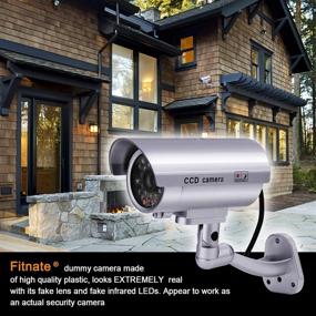 img 3 attached to 🔒 Enhance Security with FITNATE 4-Pack Dummy Surveillance Camera System: LED Flashing Light, Indoors & Outdoors + Bonus Stickers