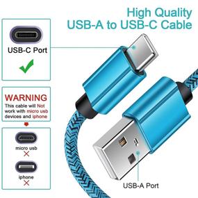 img 3 attached to 🔌 USB C Charger Cable for Moto G7 Power Z4, OnePlus 9 Pro, Pixel 5 4 4a 4XL - [3Pack/6FT] Samsung Galaxy S21 S21+ S21 Ultra S20 Ultra S10+ A71 A72 F41 Note20 Ultra 9 - Nylon Braided Fast Charging Cord