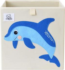 img 4 attached to 🐬 CLCROBD Foldable Animal Cube Storage Bins: Cute Dolphine Design for Organizing Toddler/Kids Toys in Nursery or Playroom