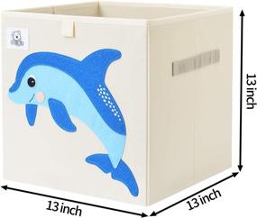 img 3 attached to 🐬 CLCROBD Foldable Animal Cube Storage Bins: Cute Dolphine Design for Organizing Toddler/Kids Toys in Nursery or Playroom