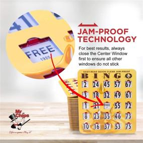 img 3 attached to 🎉 Enhanced Bingo Experience: MR CHIPS Jam-Proof Easy-Read Quick-Clear Large Print Fingertip Slide Bingo Cards - Gold Rush Style