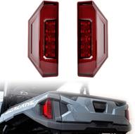 🔴 enhance safety with 2pcs utv ranger tail lights - red led taillights for polaris ranger 570 full size, xp 900, rgr general 1000 2015-2020 accessories logo