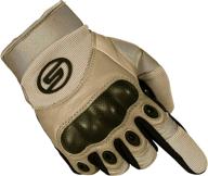 🧤 seibertron carbon fiber hard knuckle sheepskin palm motorcycle gloves khaki s: high-performance protection for bikers logo