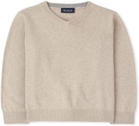 img 3 attached to Stylish Boys' Long Sleeve V Neck Sweater by The Children's Place
