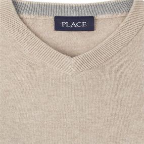 img 2 attached to Stylish Boys' Long Sleeve V Neck Sweater by The Children's Place