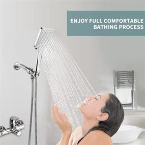 img 3 attached to 💦 BANRIA High Pressure Shower Head with Handheld - Upgrade 6 Spray Settings, Solve Low Water Pressure and Flow Issues - Includes 59" Stainless Steel Hose, Adjustable Bracket, and 2PCS Glove