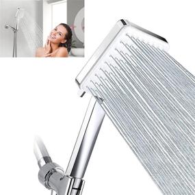 img 4 attached to 💦 BANRIA High Pressure Shower Head with Handheld - Upgrade 6 Spray Settings, Solve Low Water Pressure and Flow Issues - Includes 59" Stainless Steel Hose, Adjustable Bracket, and 2PCS Glove