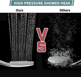 img 2 attached to 💦 BANRIA High Pressure Shower Head with Handheld - Upgrade 6 Spray Settings, Solve Low Water Pressure and Flow Issues - Includes 59" Stainless Steel Hose, Adjustable Bracket, and 2PCS Glove