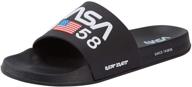 experience out-of-this-world comfort with the ifaraday slides sandal nasa black logo