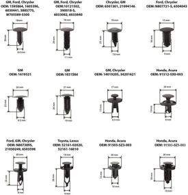img 1 attached to 🔧 240 шт. Типа стопорные клипсы для Toyota GM Ford Honda Acura Chrysler со стеклянным лотком для хранения от SunplusTrade