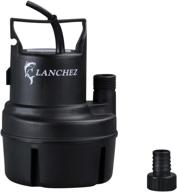 lanchez submersible utility pump: efficient 1/6 hp pump for water removal in pools, gardens, basements, with 1037 gph flow & 25ft power cord logo