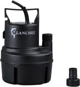 img 4 attached to Lanchez Submersible Utility Pump: Efficient 1/6 HP Pump for Water Removal in Pools, Gardens, Basements, with 1037 GPH Flow & 25ft Power Cord