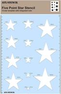 🌟 star stencil template: durable plastic with integrated ruler, ideal for flags and crafting applications logo