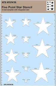 img 4 attached to 🌟 Star Stencil Template: Durable Plastic with Integrated Ruler, Ideal for Flags and Crafting Applications