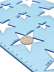 img 1 attached to 🌟 Star Stencil Template: Durable Plastic with Integrated Ruler, Ideal for Flags and Crafting Applications